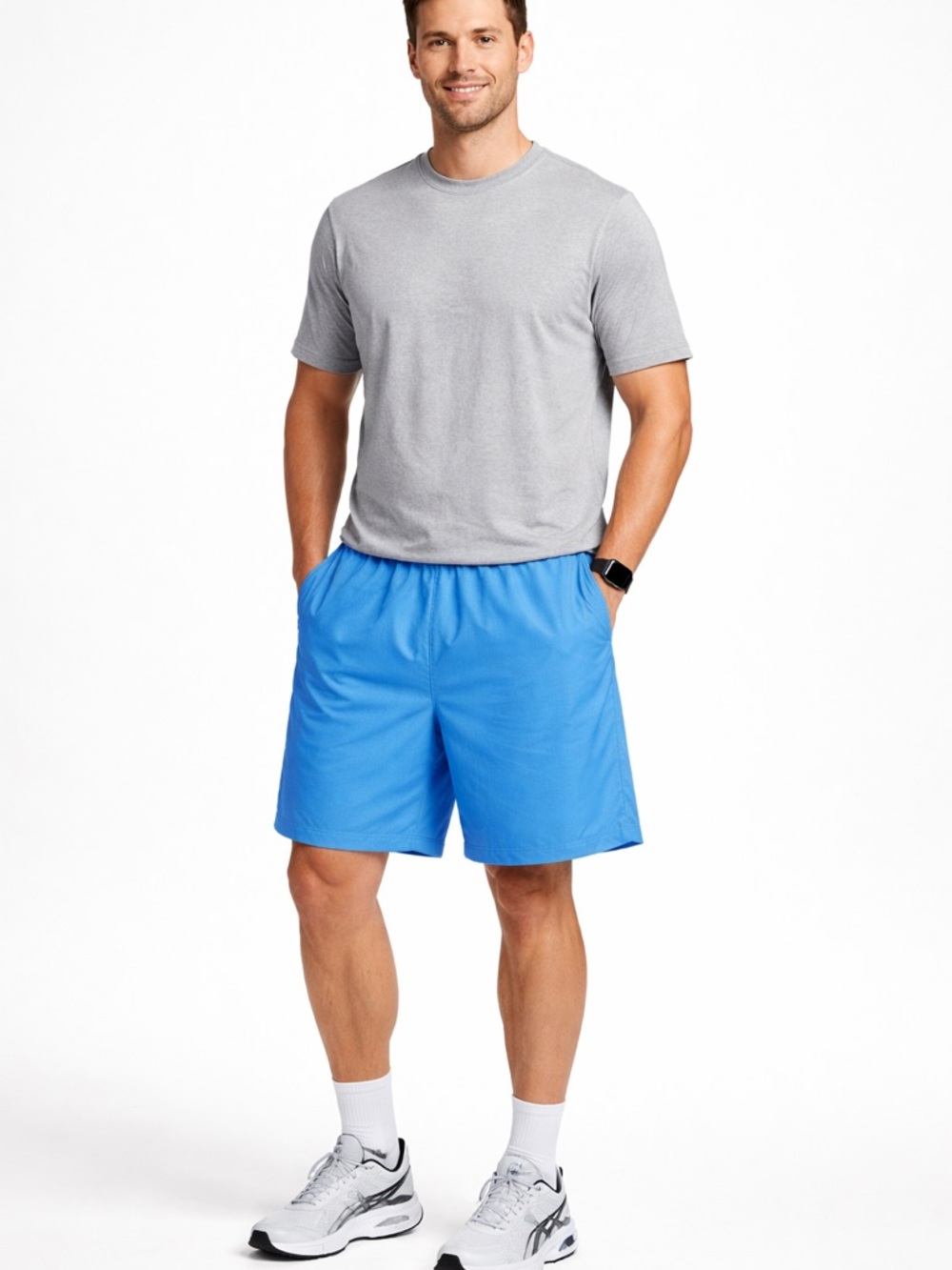 NWT DSG Men's 8" Agility Woven Athletic Shorts in Blue Spray, Size XXL